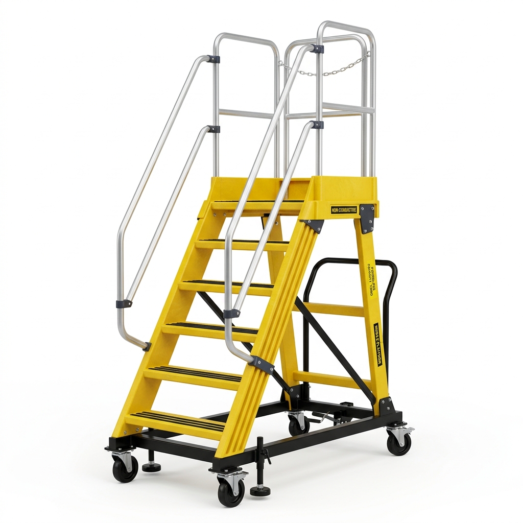 FRP Mobile Platform Ladder