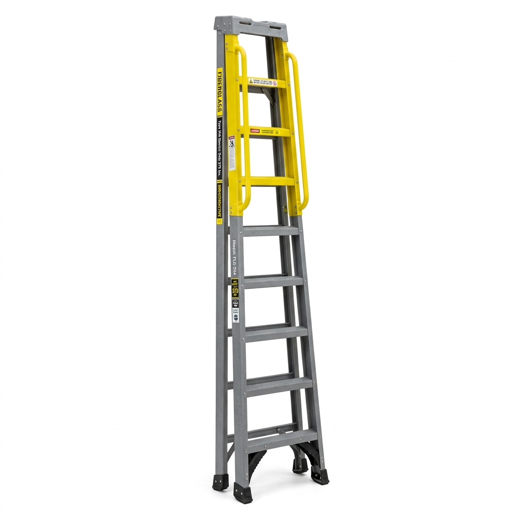 FRP Straight Ladder with Side Railing